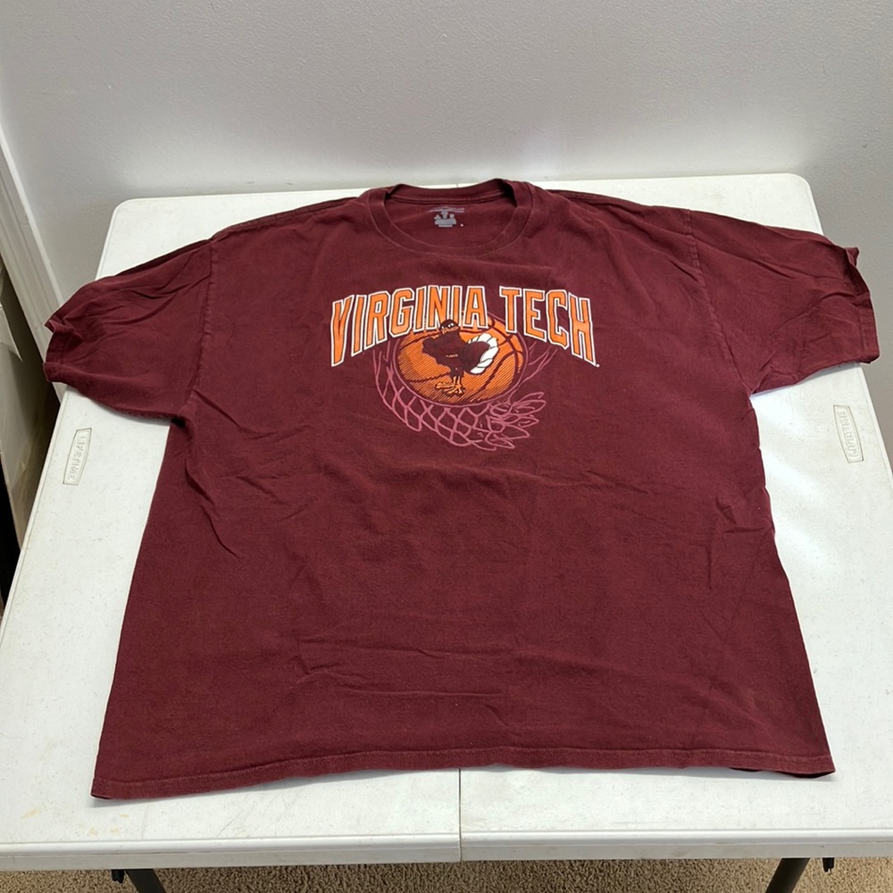 Virginia tech basketball T-shirt Hokies two XL champion